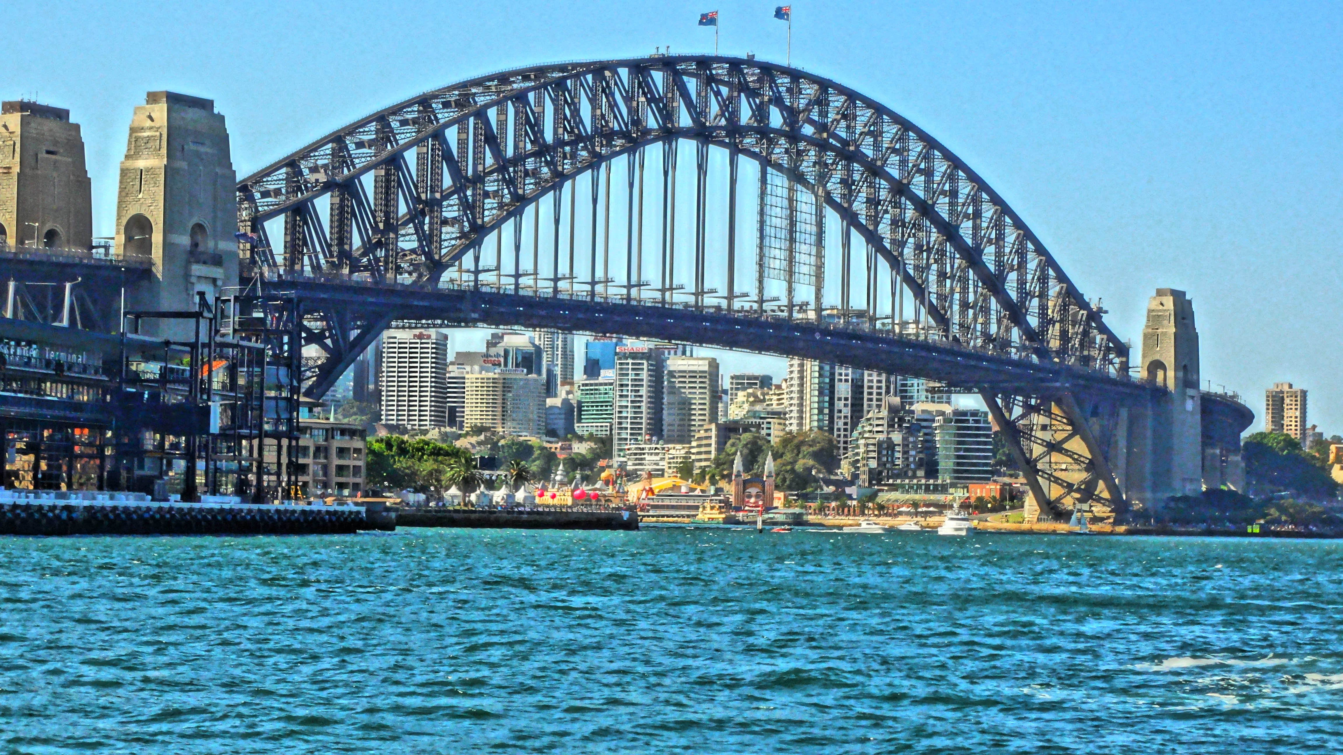 страны архитектура мост ночь река Sydney Harbour Bridge Сидней Австралия скачать
